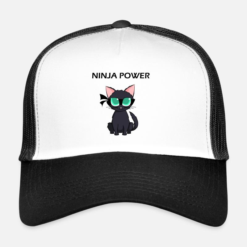Ninja Warrior - Ninja Power - Trucker Cap - Weiß/Schwarz