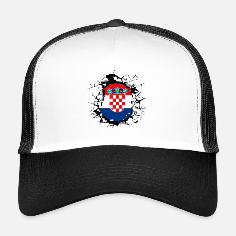 Drapeau de la Croatie Adriatique Zagreb Drapeau croate Casquette trucker 