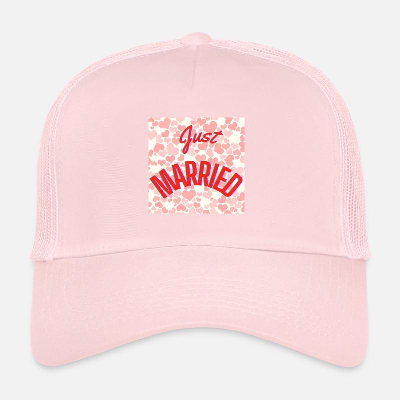JUST MARRIED,VIVE LES MARIES,EVJF,SAINT VALENTIN Casquette trucker 