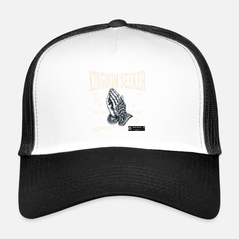 Chercheur du Royaume Mains Prières Foi Casquette trucker 