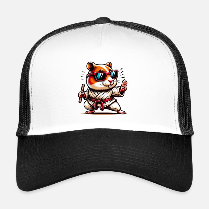 Cool Hamster Martial Arts Master Trucker Cap