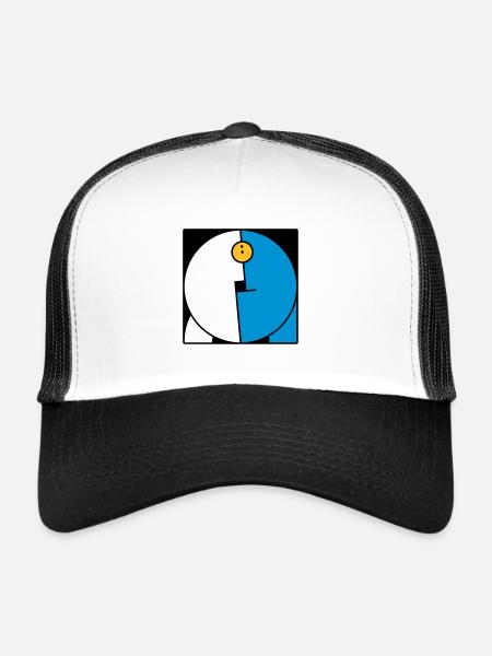 Paar 1, kombinierbar mit Partner-Motiv - Trucker Cap - Weiß/Schwarz
