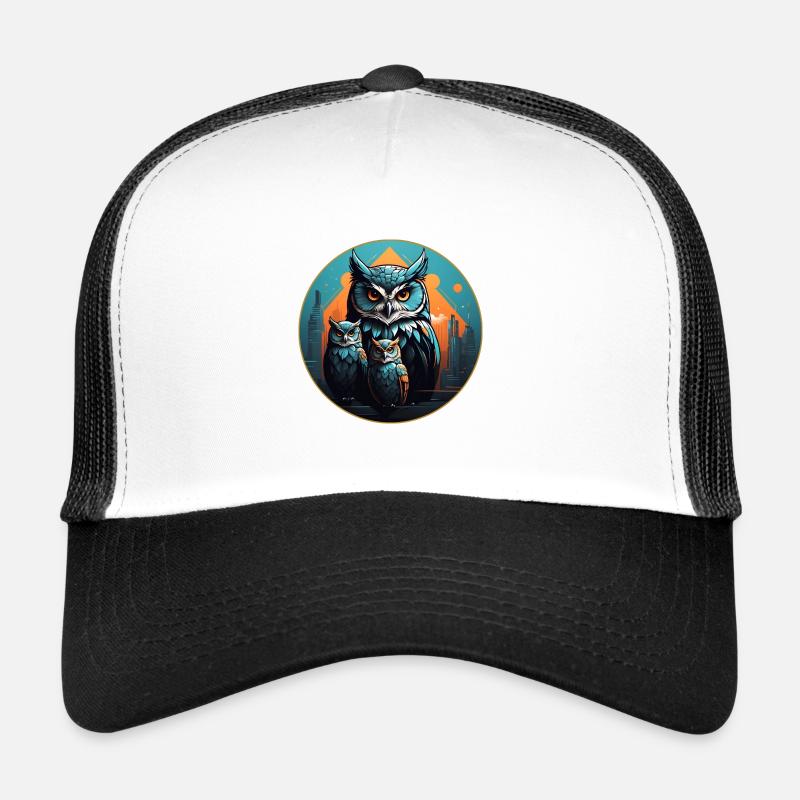 Conception graphique colorée de hibou pour les fans de hiboux et leurs amis Casquette trucker 