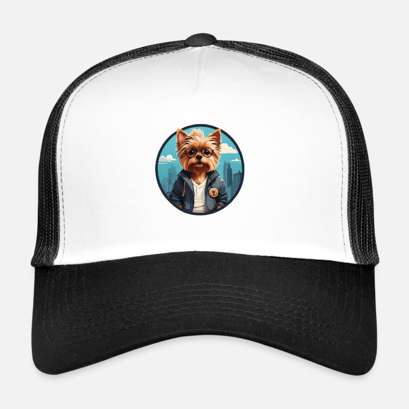 Yorkshire Yorkshire Terrier cool avec lunettes de soleil Casquette trucker 