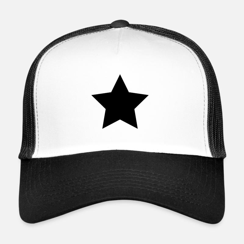 Star black - Trucker Cap - white/black