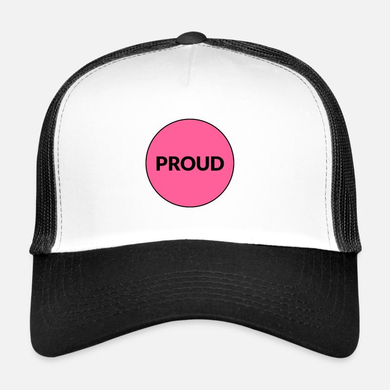 PROUD LGBT PRIDE - Trucker Cap - white/black
