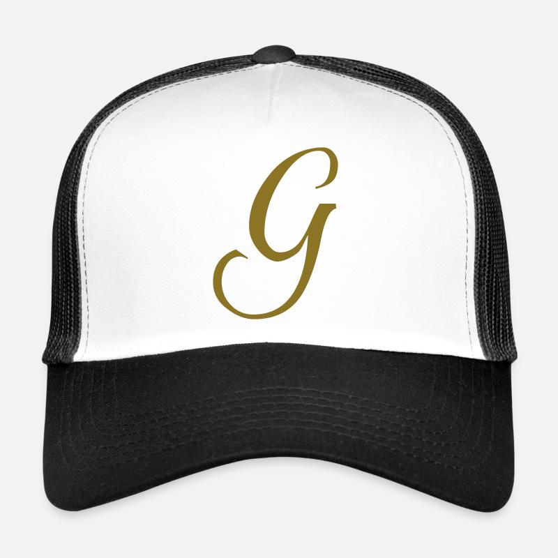G - Letter - Trucker Cap - white/black