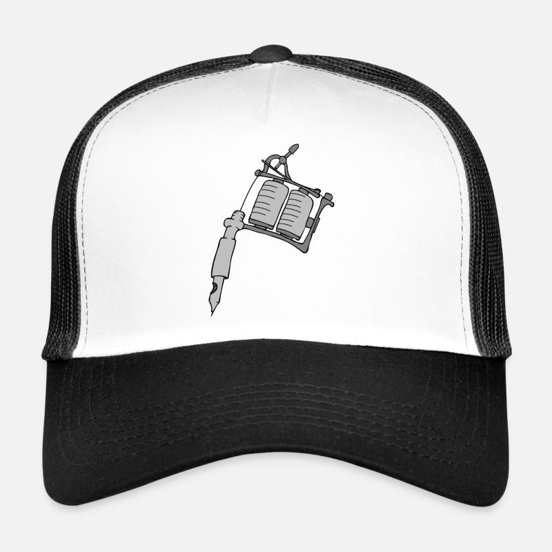 Tatoo gun - Trucker Cap - Weiß/Schwarz