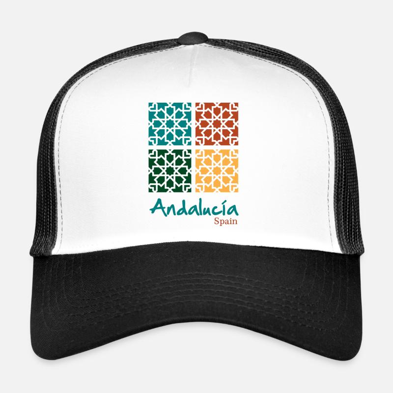 Andalusian Tiles 5 - Trucker Cap - Weiß/Schwarz