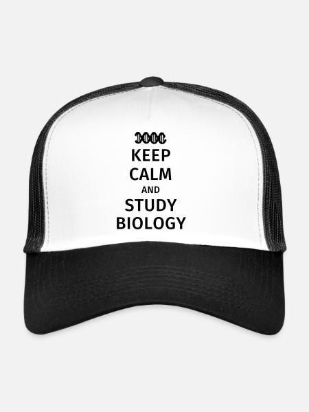 keep calm and study biology - Trucker Cap - white/black - Front