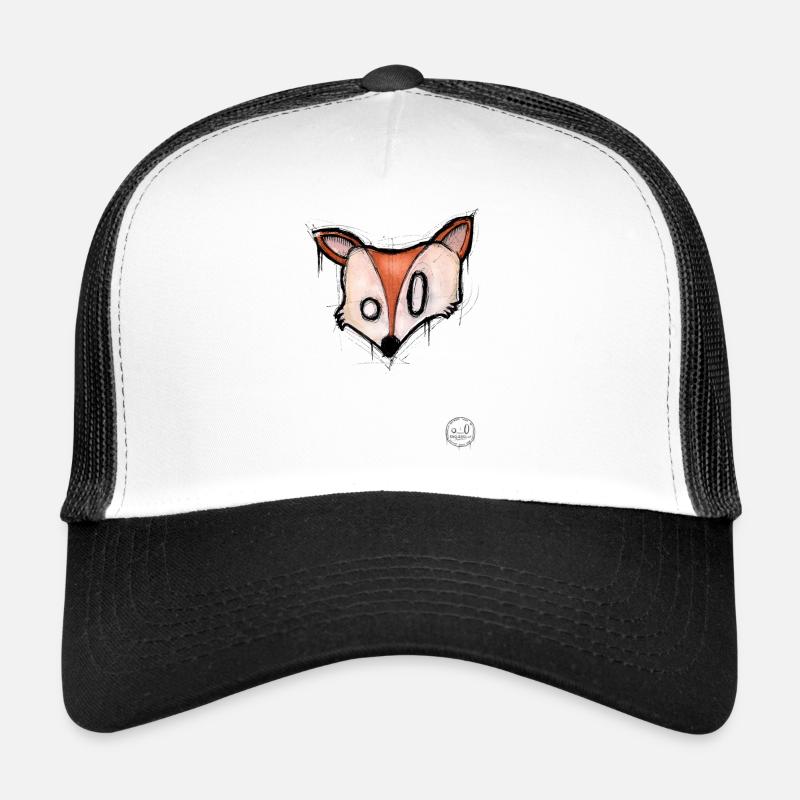 K-nimals : Fox - Casquette trucker  - blanc/noir