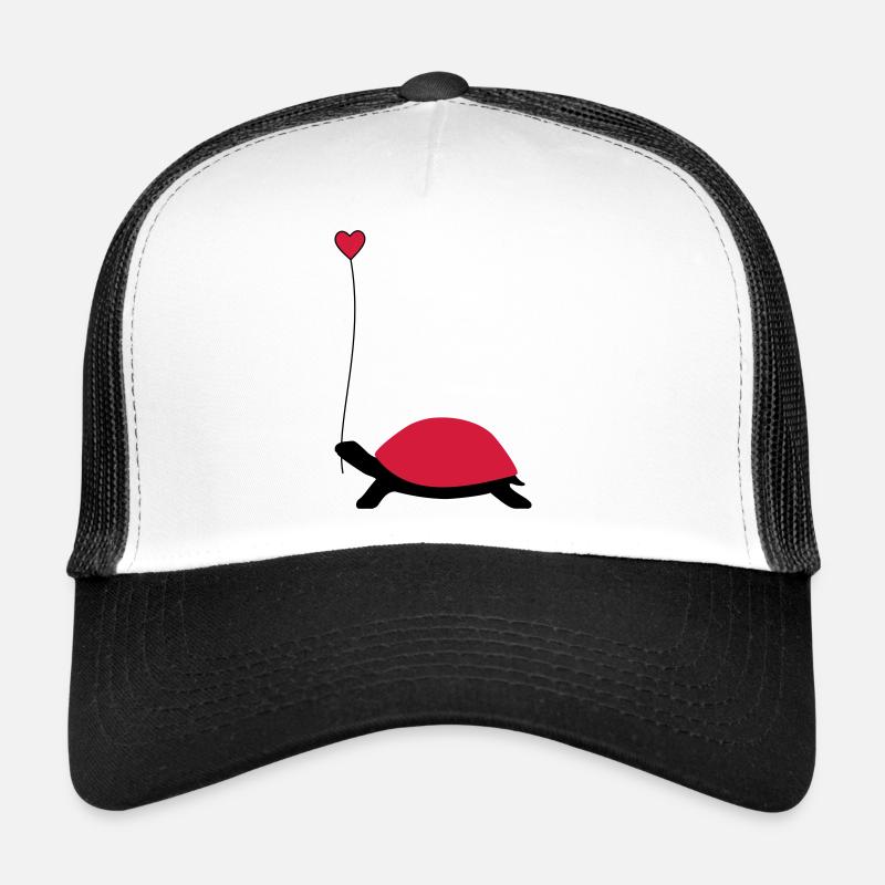 Tortue avec ballon de coeur Casquette trucker 