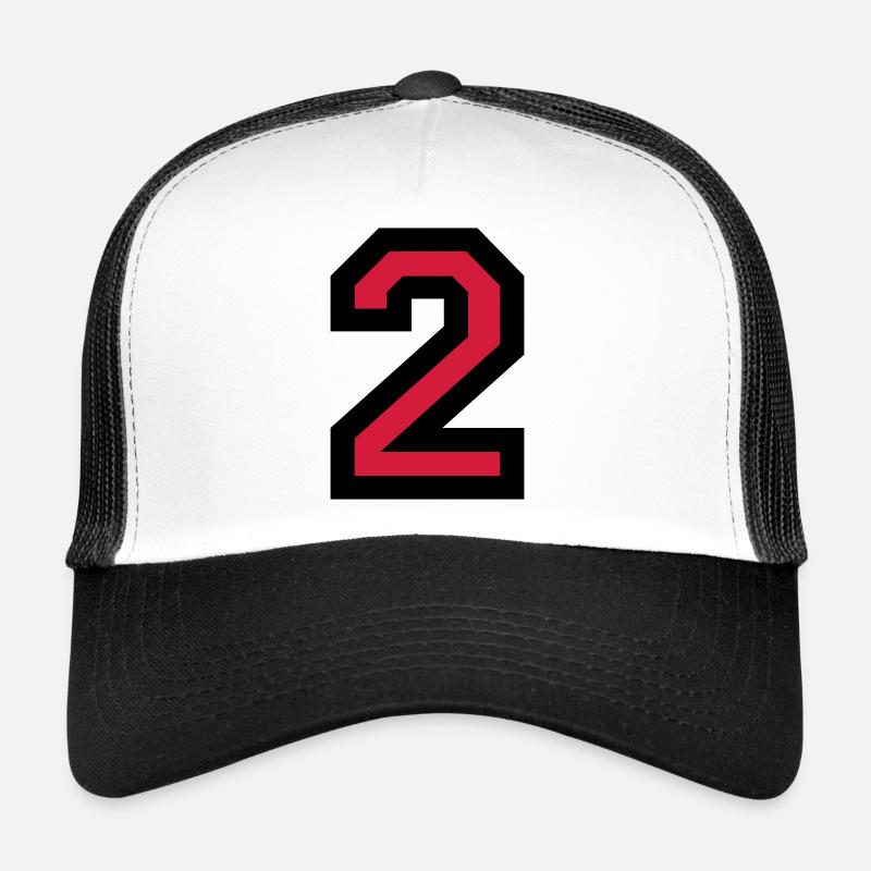 Zahl 2 - Nummer 2 (Rot) Nr. 2 Trucker Cap