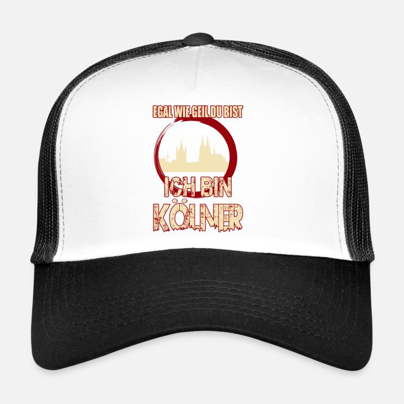 Geiler Kölner - Trucker Cap - Weiß/Schwarz