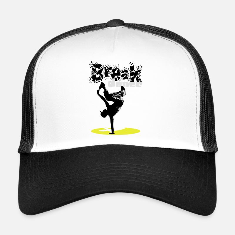 Breakdance flex - Casquette trucker  - blanc/noir