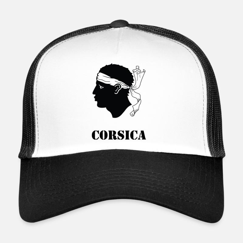 Korsika! - Trucker Cap - Weiß/Schwarz