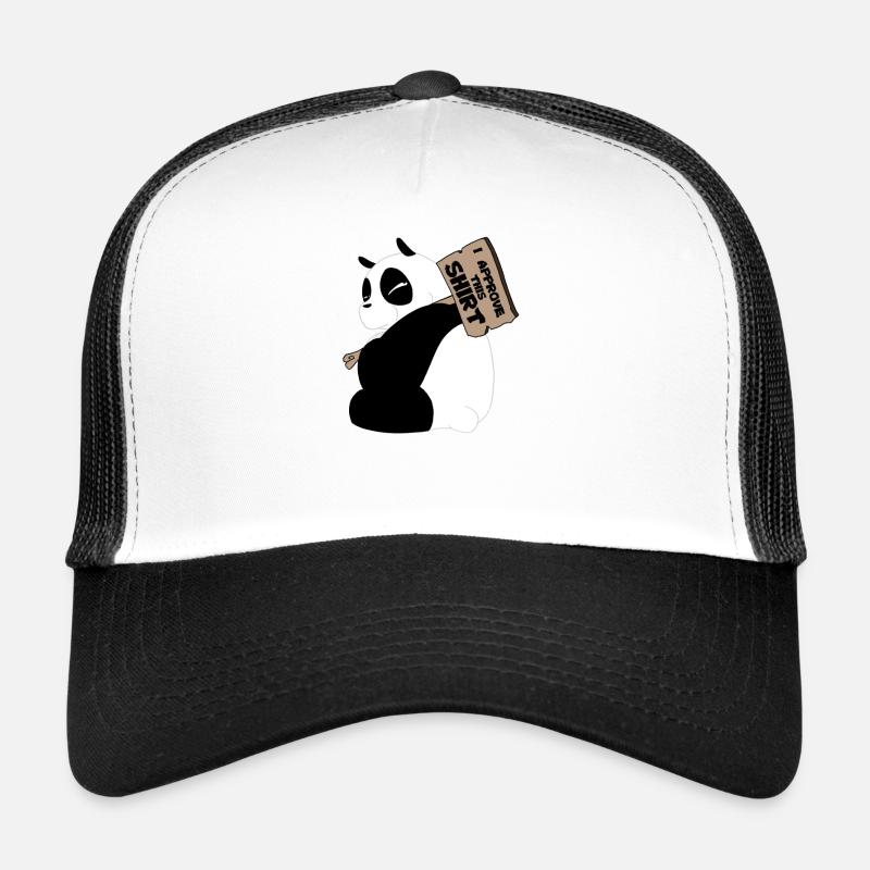 panda cool - Casquette trucker  - blanc/noir