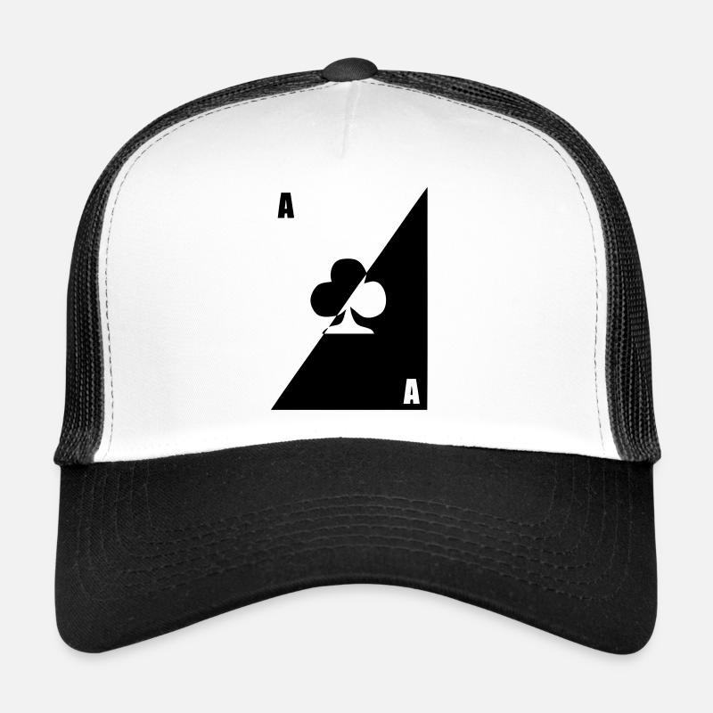 carte as trefle noir blanc Casquette trucker 