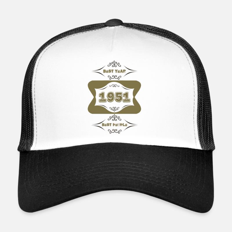 1951 - Trucker Cap - Weiß/Schwarz