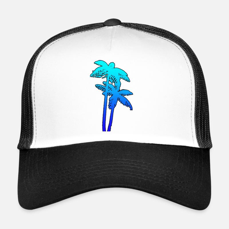 PALMS - Casquette trucker  - blanc/noir