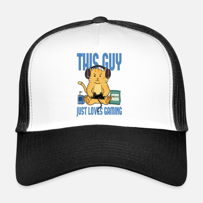 Dieser Mann liebt Spiele - Trucker Cap - Weiß/Schwarz