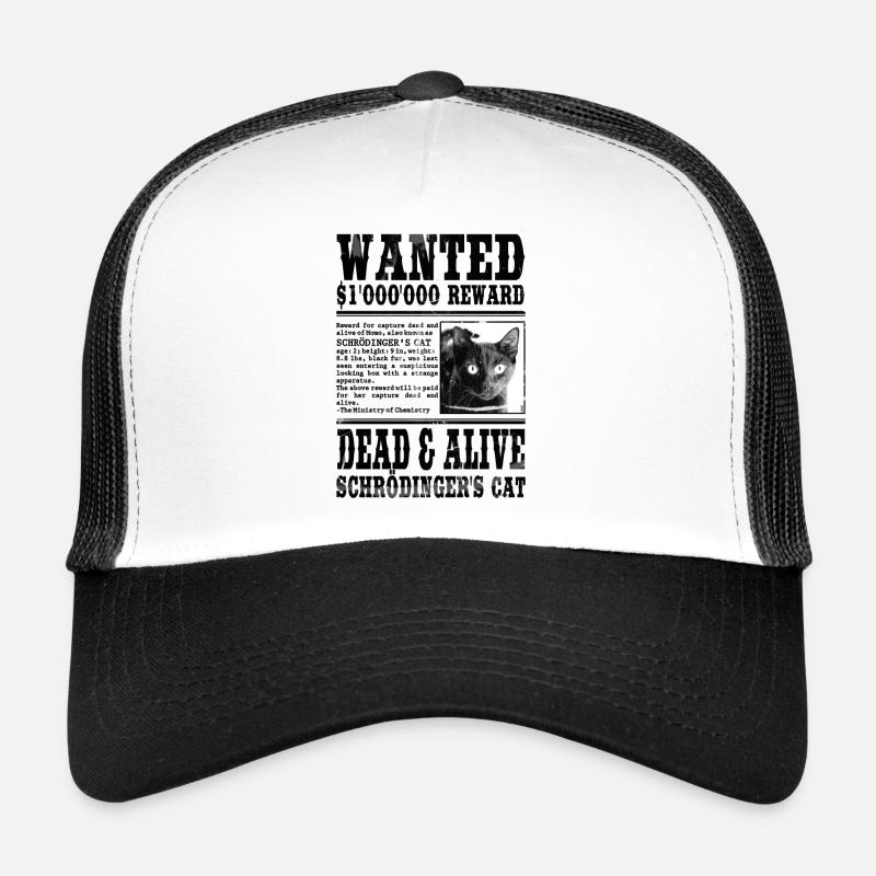 le chat de schrödinger noir Casquette trucker 
