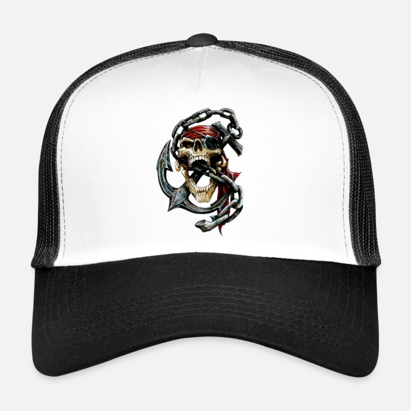 Skull Seefahrt - Trucker Cap - Weiß/Schwarz