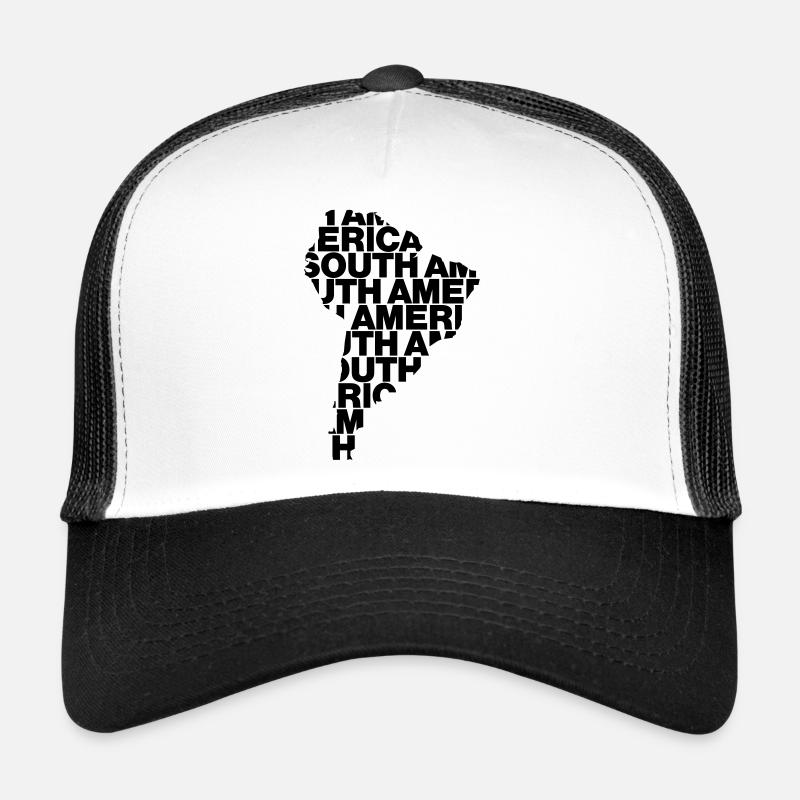 Südamerika - Trucker Cap - Weiß/Schwarz