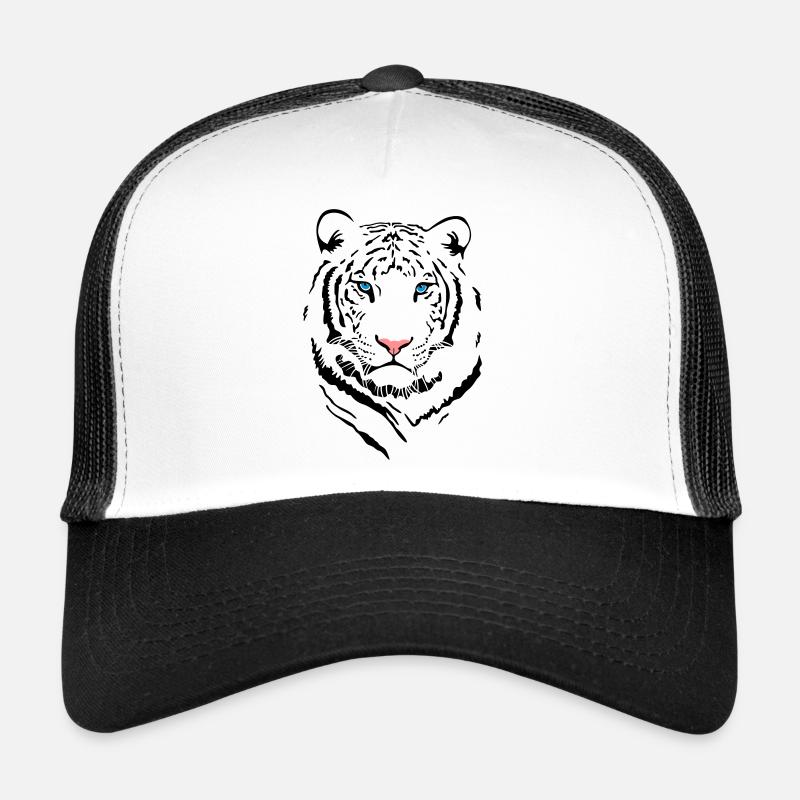 White Tiger # 2 - Trucker Cap - Weiß/Schwarz