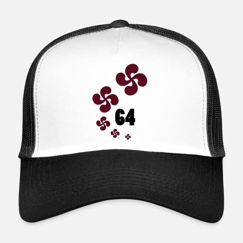 Euskal Herria 64 - Casquette trucker  - blanc/noir