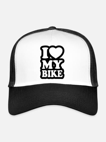 I love my bike - Trucker Cap - white/black - Front