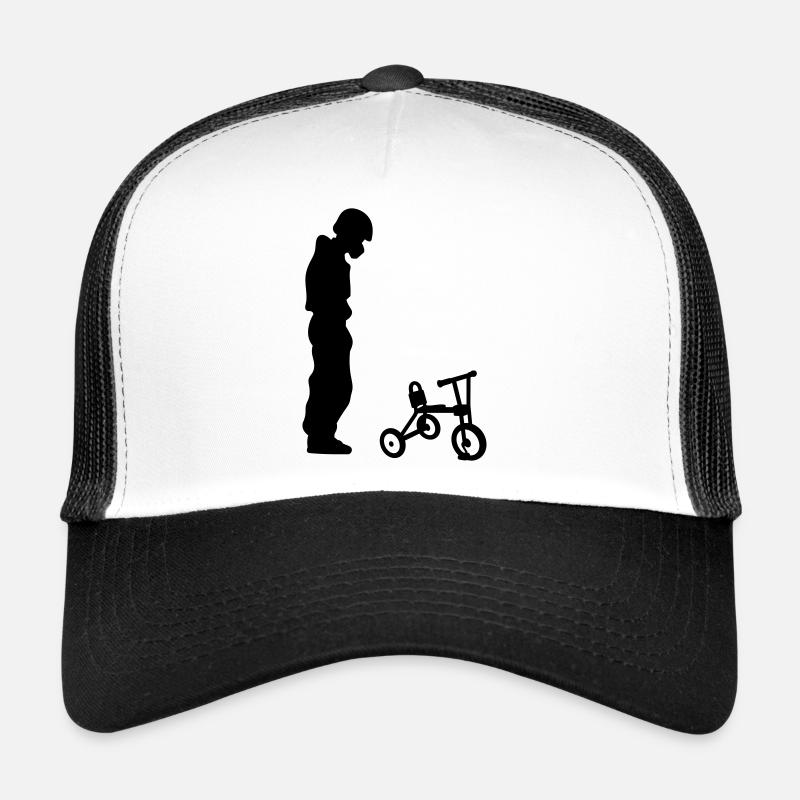 Biker - Trucker Cap - Weiß/Schwarz