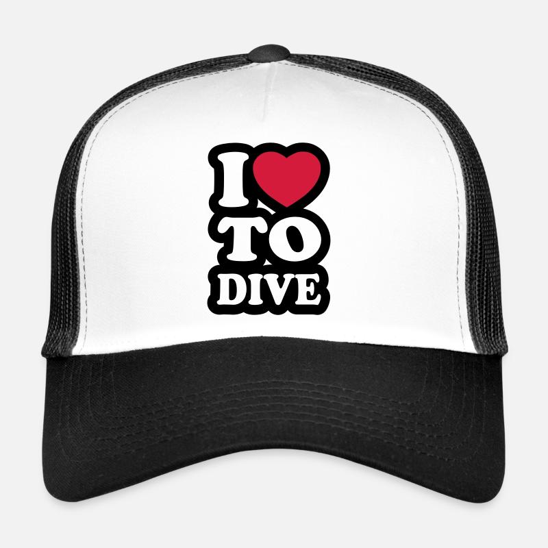 I love to dive - J'aime plonger Casquette trucker 