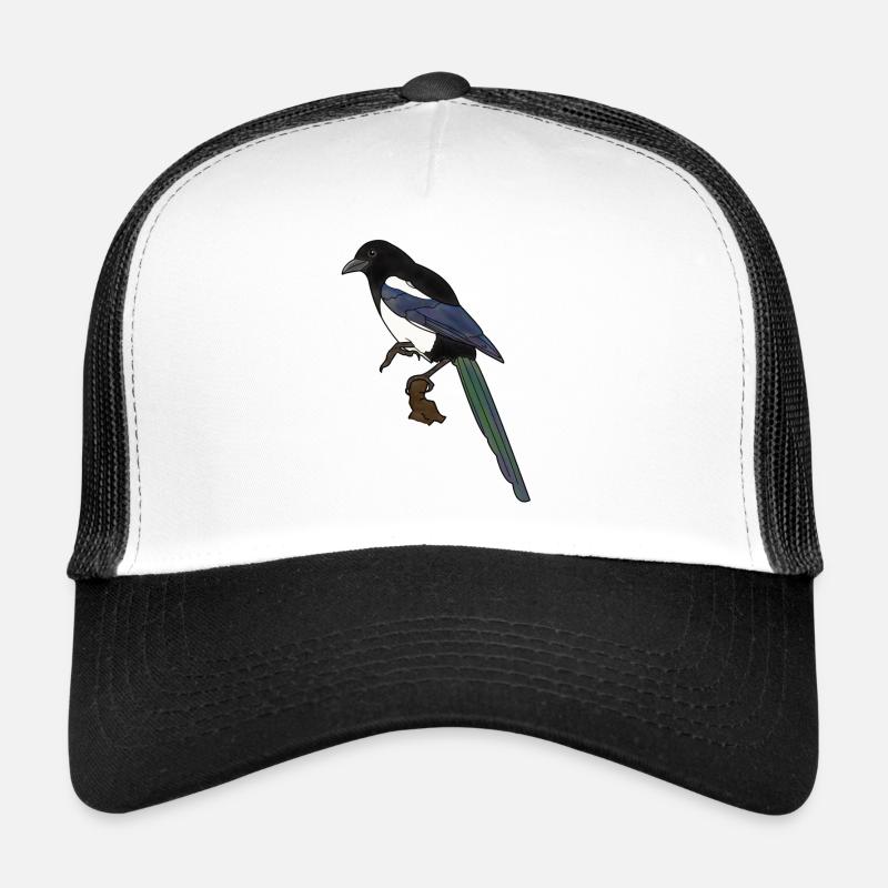 Pie, corbeau, oiseau Casquette trucker 