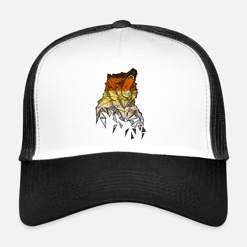 Geometric Bear LGBT Gay Pride CSD - Trucker Cap - Weiß/Schwarz