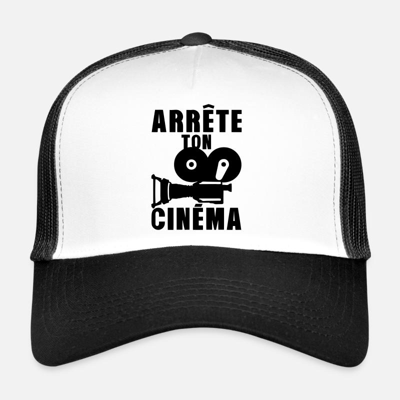 arrete ton cinema camera expression - Casquette trucker  - blanc/noir