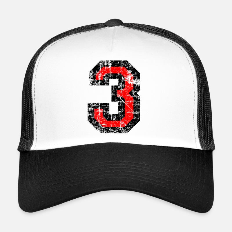 Zahl 3 (Vintage Rot) 3. Geburtstag Nr. 3 Trucker Cap
