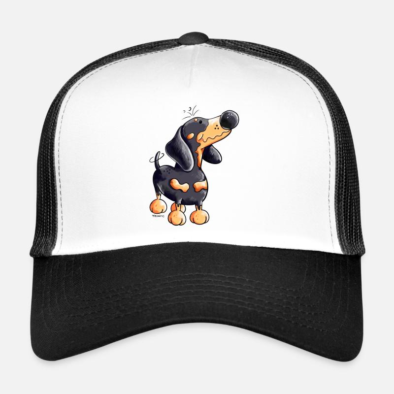 Lustiger Dackel - Trucker Cap - Weiß/Schwarz