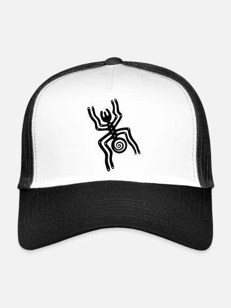 Nazca lines, the spider - Trucker Cap - white/black - Front