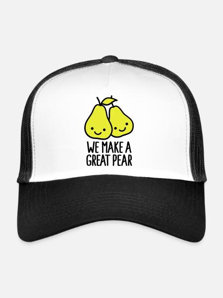 We make a great pear - Trucker Cap - white/black - Front