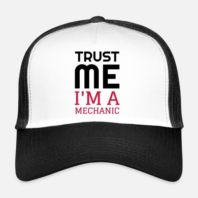 mécanique / mécanicien / mécano / garage - Casquette trucker  - blanc/noir