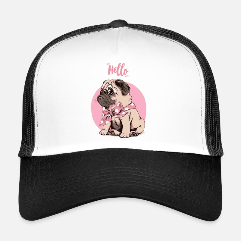 Süßer Mops - Trucker Cap - Weiß/Schwarz