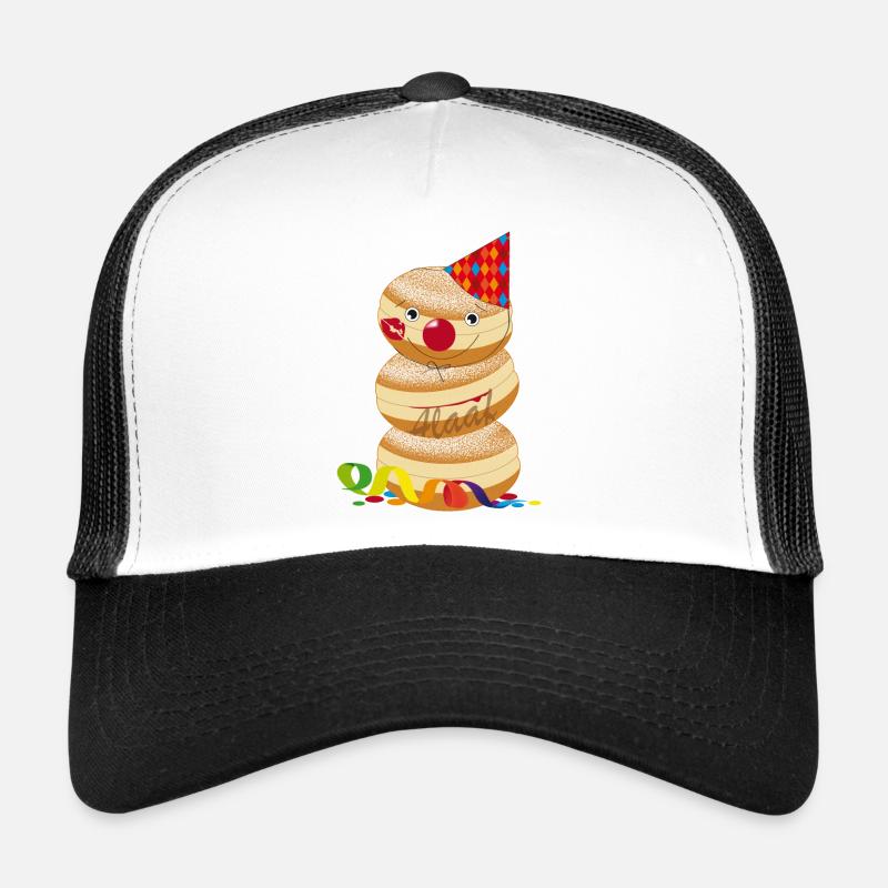 beignets de carnaval drôle avec la bouche de baisers et alaaf Casquette trucker 