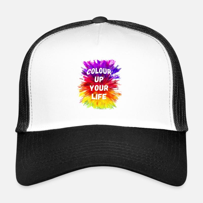 Colour Up Your Life - Trucker Cap - Weiß/Schwarz