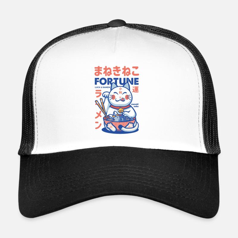 Maneki Neko Fortune Ramen Trucker Cap