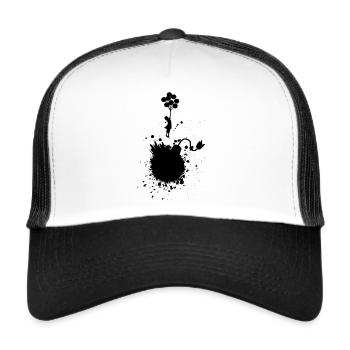 Ballons d'évacuation fille - Casquette trucker  - blanc/noir - Devant