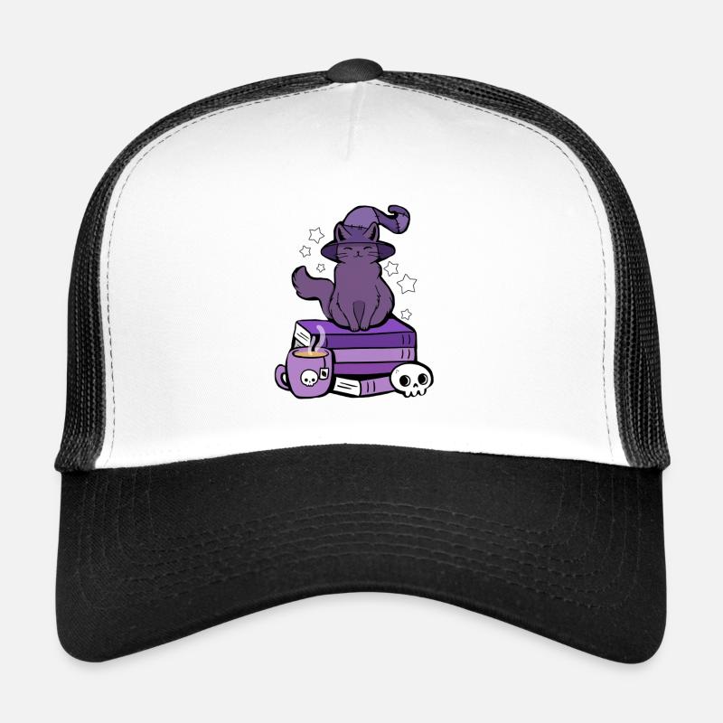 WITCH CAT - Trucker Cap - Weiß/Schwarz