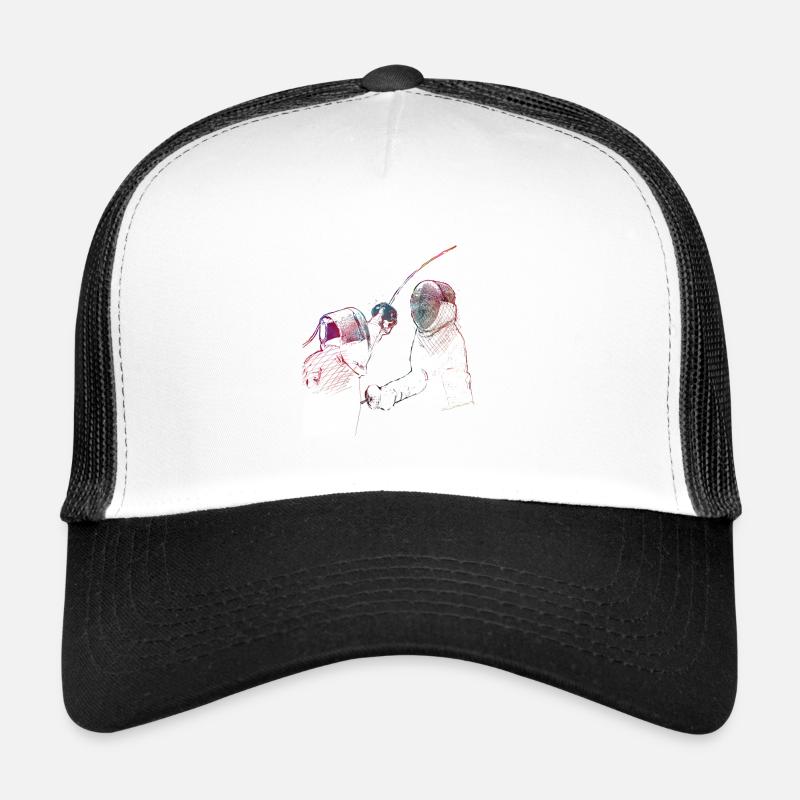 Fechten Sportkunst - Trucker Cap - Weiß/Schwarz