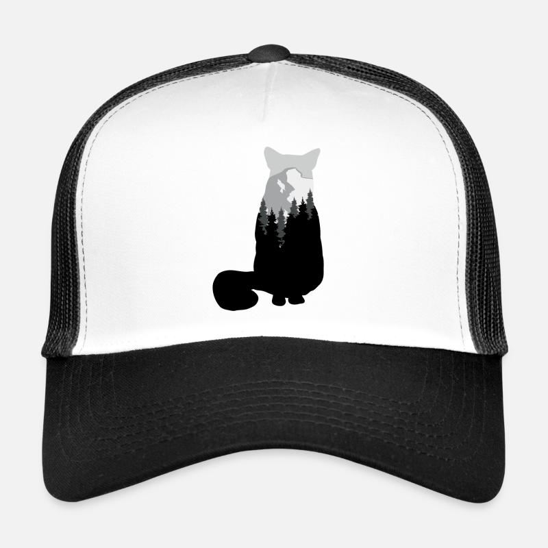 Der Wolf als Teil des Ökosystems Wildtiere - Trucker Cap - Weiß/Schwarz