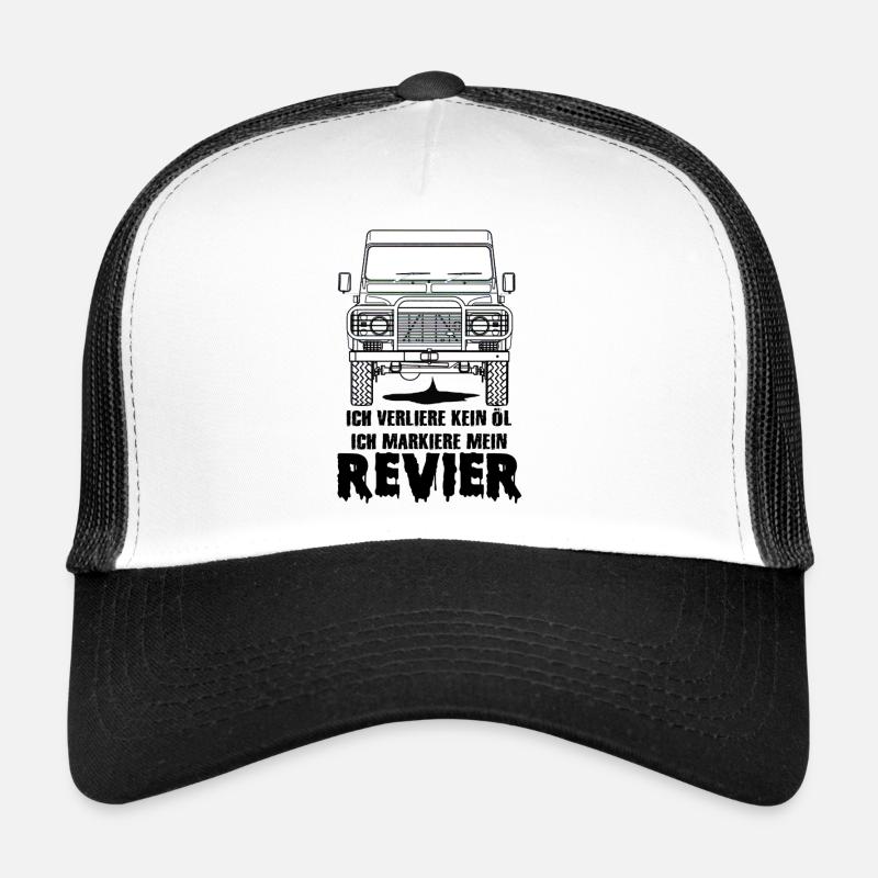 Defender lustig funny Geschenk - Trucker Cap - Weiß/Schwarz